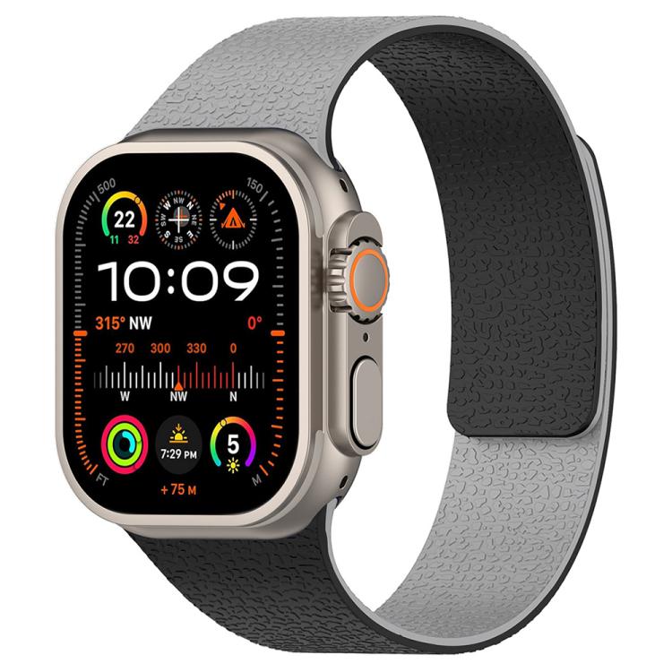 xDfind カラーブロック ライチテクスチャー 磁気シリコンウォッチバンド、Apple Watch 42 / 44 / 45 / 46 / 49mm用、Apple Watch 38 / 40 / 41 / S11 42mm用
