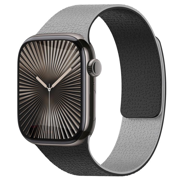 xDfind カラーブロック ライチテクスチャー 磁気シリコンウォッチバンド、Apple Watch 42 / 44 / 45 / 46 / 49mm用、Apple Watch 38 / 40 / 41 / S11 42mm用