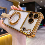 クリスタルシールドリングホルダー TPU＋アクリルマグネット式iPhoneケース、iPhone 17 Pro Max用、iPhone 17 Pro用、iPhone 17用、iPhone Air用、iPhone 16 Pro Max用、iPhone 16 Pro用