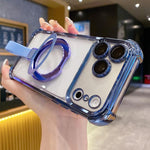 クリスタルシールドリングホルダー TPU＋アクリルマグネット式iPhoneケース、iPhone 17 Pro Max用、iPhone 17 Pro用、iPhone 17用、iPhone Air用、iPhone 16 Pro Max用、iPhone 16 Pro用