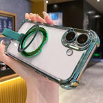 クリスタルシールドリングホルダー TPU＋アクリルマグネット式iPhoneケース、iPhone 17 Pro Max用、iPhone 17 Pro用、iPhone 17用、iPhone Air用、iPhone 16 Pro Max用、iPhone 16 Pro用