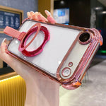 クリスタルシールドリングホルダー TPU＋アクリルマグネット式iPhoneケース、iPhone 17 Pro Max用、iPhone 17 Pro用、iPhone 17用、iPhone Air用、iPhone 16 Pro Max用、iPhone 16 Pro用