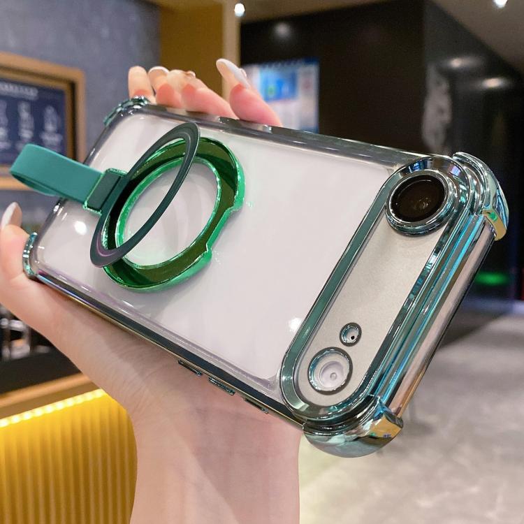 クリスタルシールドリングホルダー TPU＋アクリルマグネット式iPhoneケース、iPhone 17 Pro Max用、iPhone 17 Pro用、iPhone 17用、iPhone Air用、iPhone 16 Pro Max用、iPhone 16 Pro用