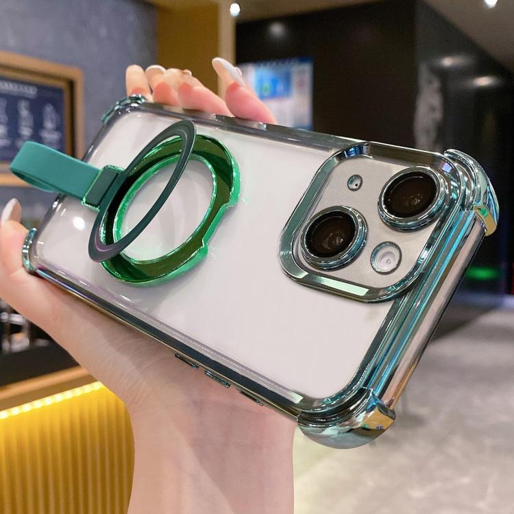 クリスタルシールドリングホルダー TPU＋アクリルマグネット式iPhoneケース、iPhone 16 Plus用、iPhone 16用、iPhone 15 Pro Max用、iPhone 15 Pro用、iPhone 15 Plus用、iPhone 15用