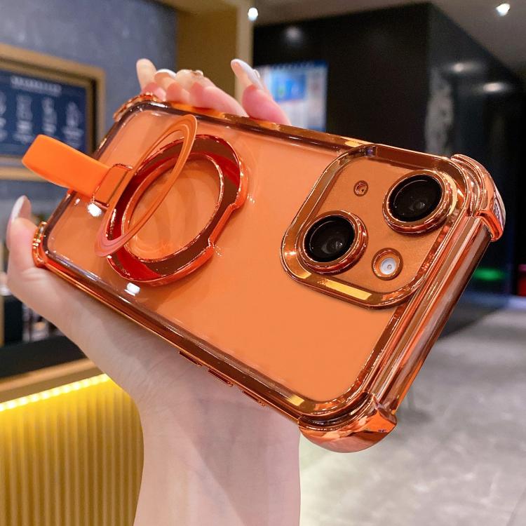 クリスタルシールドリングホルダー TPU＋アクリルマグネット式iPhoneケース、iPhone 16 Plus用、iPhone 16用、iPhone 15 Pro Max用、iPhone 15 Pro用、iPhone 15 Plus用、iPhone 15用