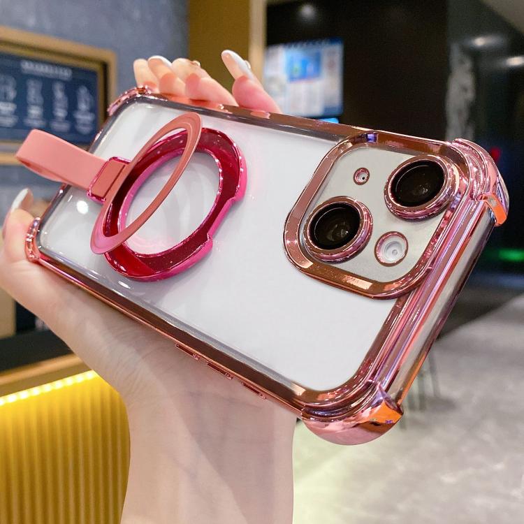 クリスタルシールドリングホルダー TPU＋アクリルマグネット式iPhoneケース、iPhone 14 Plus用、iPhone 14用、iPhone 14 Pro用、iPhone 14 Pro Max用、iPhone 13 Pro Max用、iPhone 13 Pro用
