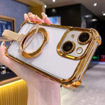 クリスタルシールドリングホルダー TPU＋アクリルマグネット式iPhoneケース、iPhone 14 Plus用、iPhone 14用、iPhone 14 Pro用、iPhone 14 Pro Max用、iPhone 13 Pro Max用、iPhone 13 Pro用