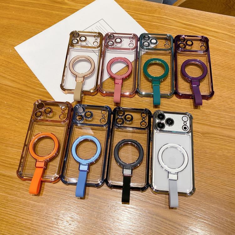 クリスタルシールドリングホルダー TPU＋アクリルマグネット式iPhoneケース、iPhone 14 Plus用、iPhone 14用、iPhone 14 Pro用、iPhone 14 Pro Max用、iPhone 13 Pro Max用、iPhone 13 Pro用