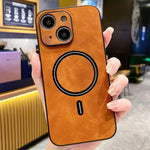 ラムスキンフェイクレザーマグネットスマホケース、iPhone 14 Pro Max用、iPhone 13 Pro Max用、iPhone 13 Pro用、iPhone 13用、iPhone 12用、iPhone 12 Pro Max用、iPhone 12 Pro用、iPhone 11 Pro Max用