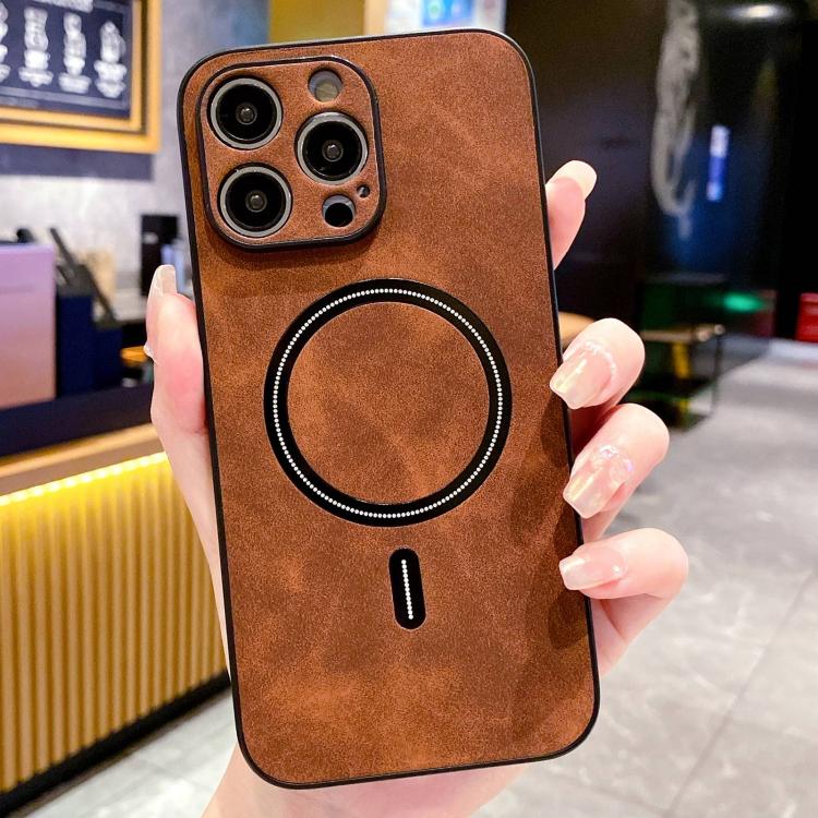 ラムスキンフェイクレザーマグネットスマホケース、iPhone 14 Pro Max用、iPhone 13 Pro Max用、iPhone 13 Pro用、iPhone 13用、iPhone 12用、iPhone 12 Pro Max用、iPhone 12 Pro用、iPhone 11 Pro Max用