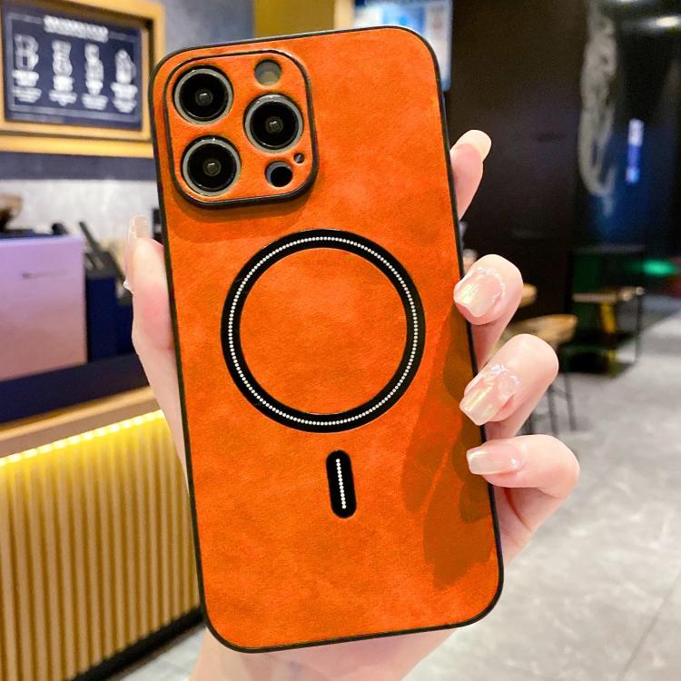 ラムスキンフェイクレザーマグネットスマホケース、iPhone 14 Pro Max用、iPhone 13 Pro Max用、iPhone 13 Pro用、iPhone 13用、iPhone 12用、iPhone 12 Pro Max用、iPhone 12 Pro用、iPhone 11 Pro Max用