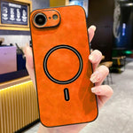 ラムスキン フェイクレザー 磁気携帯電話ケース、iPhone 17e / 16e用、iPhone 17 Pro Max用、iPhone 17 Pro用、iPhone 17用、iPhone Air用、iPhone 16 Pro Max用、iPhone 16 Pro用、iPhone 16 Plus用