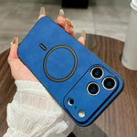ラムスキン フェイクレザー 磁気携帯電話ケース、iPhone 17e / 16e用、iPhone 17 Pro Max用、iPhone 17 Pro用、iPhone 17用、iPhone Air用、iPhone 16 Pro Max用、iPhone 16 Pro用、iPhone 16 Plus用