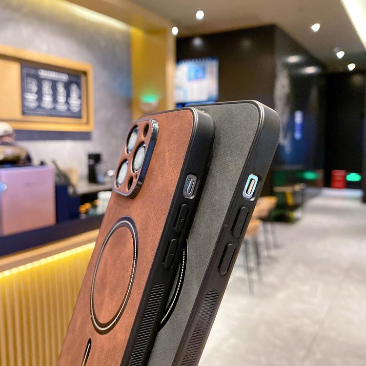 ラムスキンフェイクレザーマグネットスマホケース、iPhone 14 Pro Max用、iPhone 13 Pro Max用、iPhone 13 Pro用、iPhone 13用、iPhone 12用、iPhone 12 Pro Max用、iPhone 12 Pro用、iPhone 11 Pro Max用