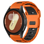 xDfind Flat-head Dual-color Silicone Watch Band, 20mm, 22mm