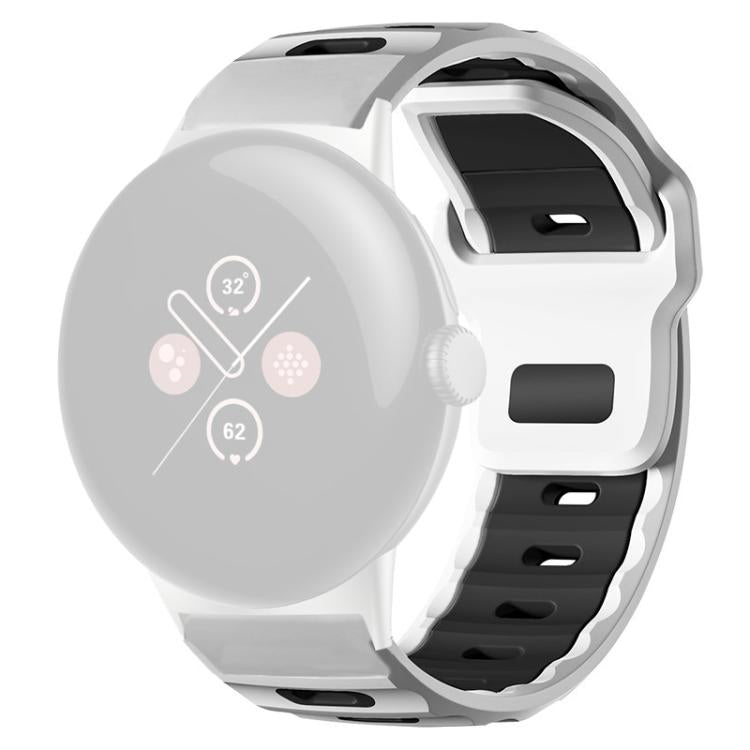 xDfind フラットヘッド二色シリコンウォッチバンド、Google Pixel Watch 4 / 3 / 2 / 1 41mm用