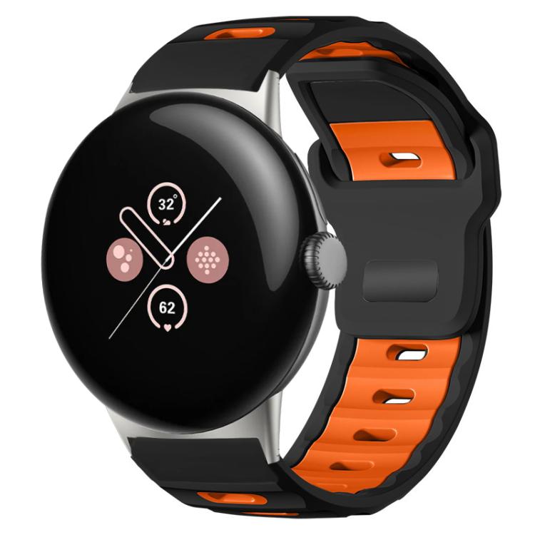 xDfind フラットヘッド二色シリコンウォッチバンド、Google Pixel Watch 4 / 3 / 2 / 1 41mm用