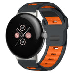 xDfind フラットヘッド二色シリコンウォッチバンド、Google Pixel Watch 4 / 3 / 2 / 1 41mm用