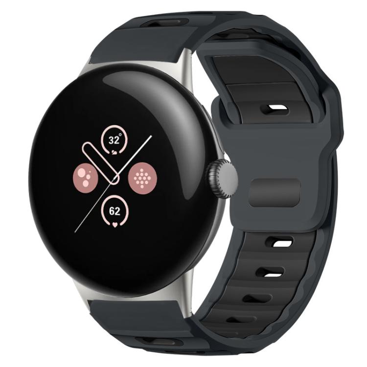 xDfind フラットヘッド二色シリコンウォッチバンド、Google Pixel Watch 4 / 3 / 2 / 1 41mm用