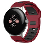 xDfind フラットヘッド二色シリコンウォッチバンド、Google Pixel Watch 4 / 3 / 2 / 1 41mm用
