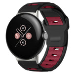 xDfind フラットヘッド二色シリコンウォッチバンド、Google Pixel Watch 4 / 3 / 2 / 1 41mm用