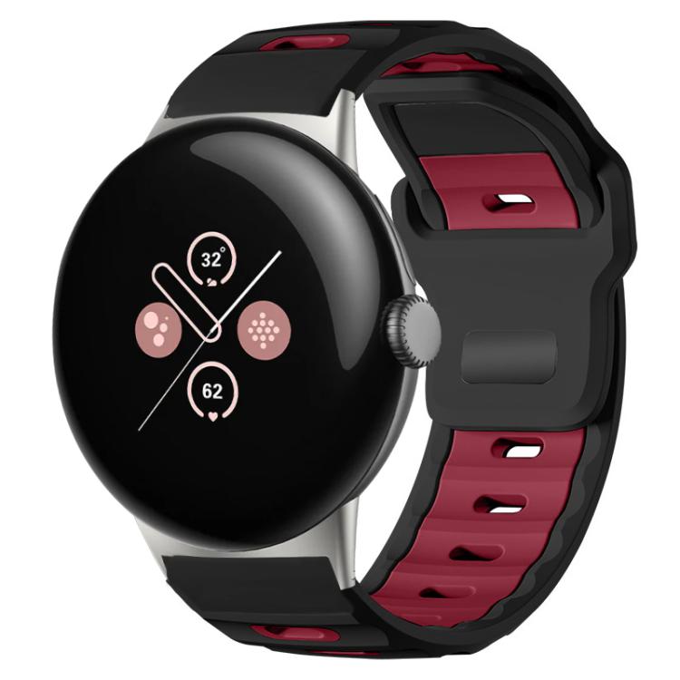 xDfind フラットヘッド二色シリコンウォッチバンド、Google Pixel Watch 4 / 3 / 2 / 1 41mm用
