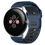 xDfind フラットヘッド二色シリコンウォッチバンド、Google Pixel Watch 4 / 3 / 2 / 1 41mm用