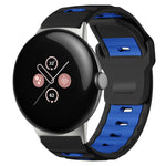 xDfind フラットヘッド二色シリコンウォッチバンド、Google Pixel Watch 4 / 3 / 2 / 1 41mm用