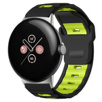 xDfind フラットヘッド二色シリコンウォッチバンド、Google Pixel Watch 4 / 3 / 2 / 1 41mm用
