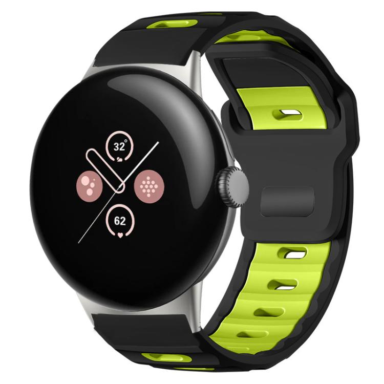 xDfind フラットヘッド二色シリコンウォッチバンド、Google Pixel Watch 4 / 3 / 2 / 1 41mm用