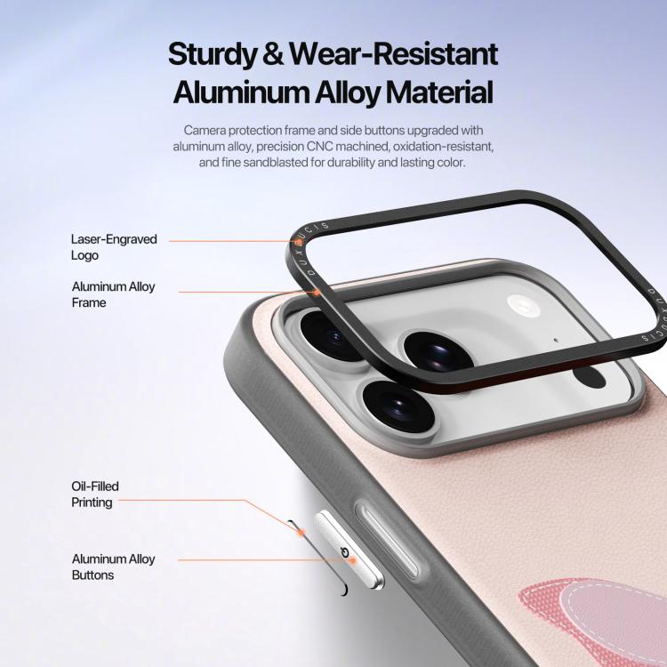 DUX DUCIS LUVYシリーズ 携帯電話ケース 指リングバックル付き、iPhone 17 Pro Max用、iPhone 17 Pro用、iPhone 17用