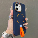 スキンフィール磁気TPUスマホケースシリコンストラップ付き、iPhone 13、iPhone 12 / 12 Pro、iPhone 12 Pro Max、iPhone 11 Pro Max、iPhone 11、iPhone 11 Pro用