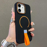 スキンフィール磁気TPUスマホケースシリコンストラップ付き、iPhone 13、iPhone 12 / 12 Pro、iPhone 12 Pro Max、iPhone 11 Pro Max、iPhone 11、iPhone 11 Pro用