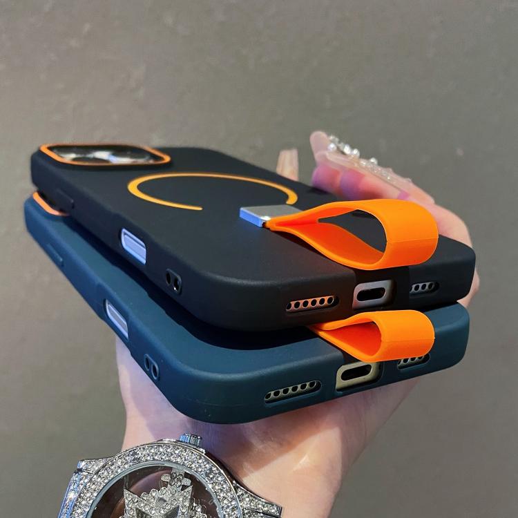 スキンフィール磁気TPUスマホケースシリコンストラップ付き、iPhone 13、iPhone 12 / 12 Pro、iPhone 12 Pro Max、iPhone 11 Pro Max、iPhone 11、iPhone 11 Pro用