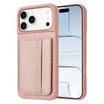 ライチパターン 磁気カードバッグホルダー 携帯電話ケース、iPhone 17 Pro Max用、iPhone 17 Pro用