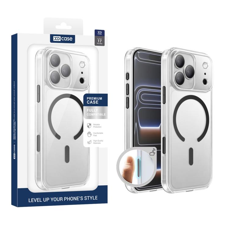 XDcase フロスト 透明 磁気 耐衝撃 携帯電話ケース、iPhone 17 Pro Max用、iPhone 17 Pro用、iPhone 17用