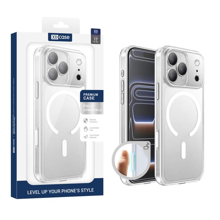 XDcase フロスト 透明 磁気 耐衝撃 携帯電話ケース、iPhone 17 Pro Max用、iPhone 17 Pro用、iPhone 17用
