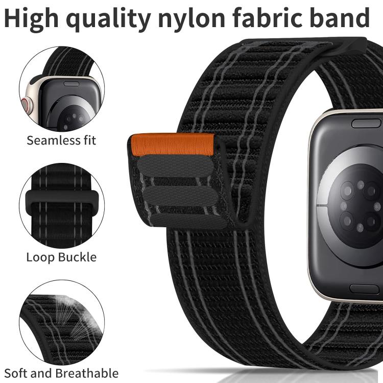 xDfind ナイロンループ織りフック＆ループファスナーバンド、Apple Watch 42 / 44 / 45 / 46 / 49mm用、Apple Watch 38 / 40 / 41 / S11 42mm用