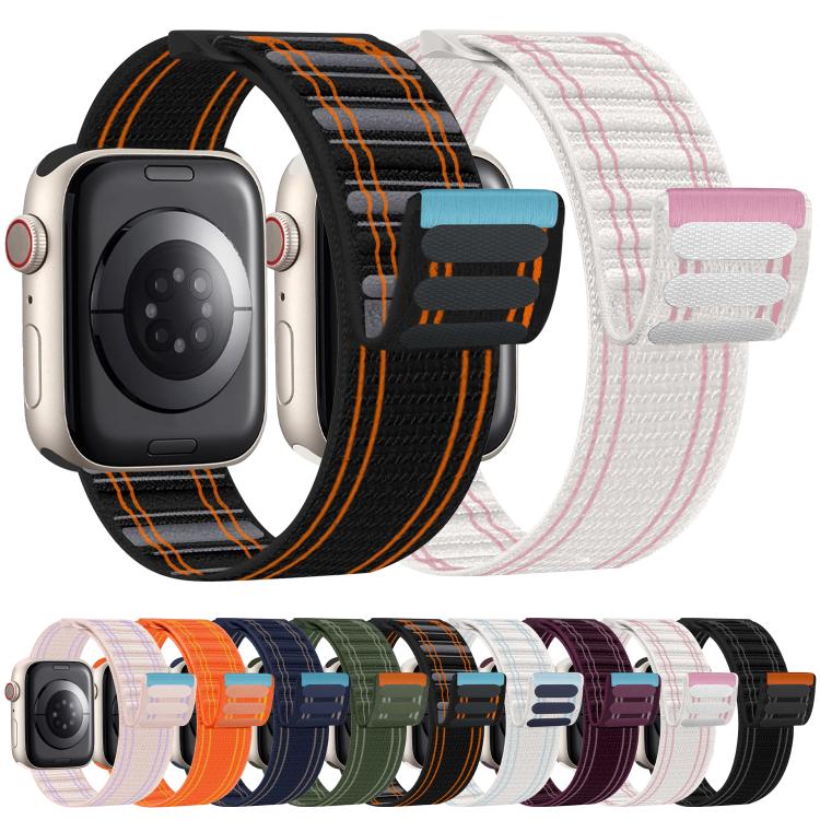 xDfind ナイロンループ織りフック＆ループファスナーバンド、Apple Watch 42 / 44 / 45 / 46 / 49mm用、Apple Watch 38 / 40 / 41 / S11 42mm用