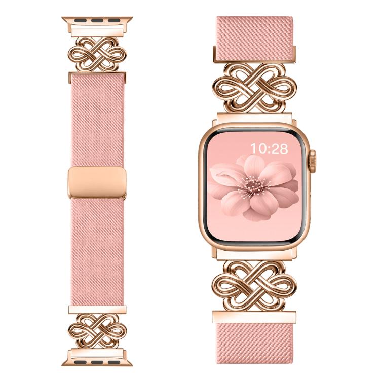 xDfind 中国結びナイロン編み磁気バックルウォッチバンド、Apple Watch 42 / 44 / 45 / 46 / 49mm用、Apple Watch 38 / 40 / 41 / S11 42mm用