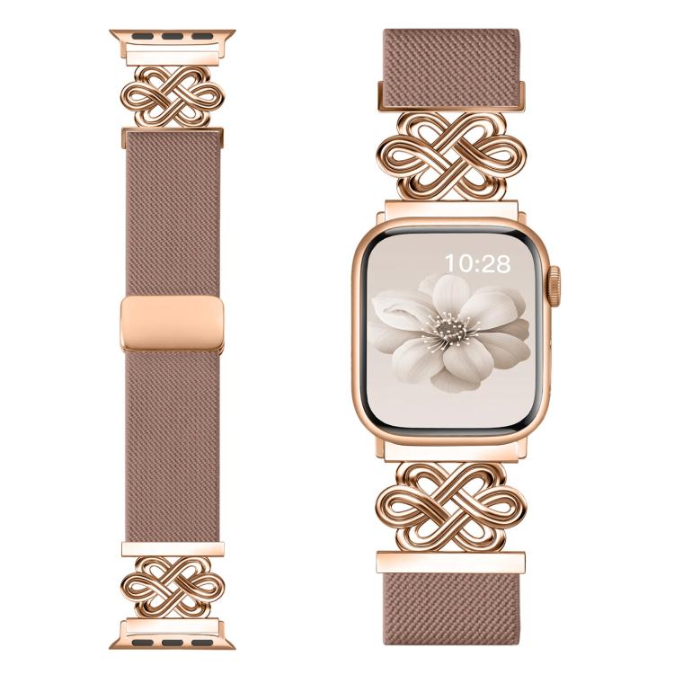 xDfind 中国結びナイロン編み磁気バックルウォッチバンド、Apple Watch 42 / 44 / 45 / 46 / 49mm用、Apple Watch 38 / 40 / 41 / S11 42mm用