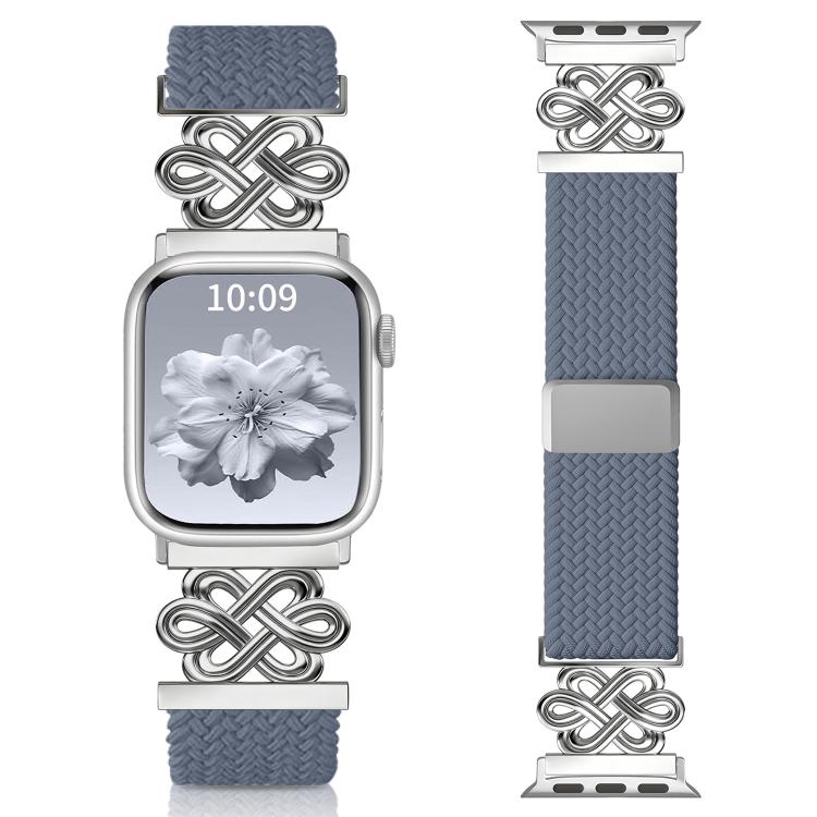xDfind 中国結びナイロン虹色編み磁気バックルウォッチバンド、Apple Watch 42 / 44 / 45 / 46 / 49mm用、Apple Watch 38 / 40 / 41 / S11 42mm用