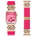 xDfind 中国結びナイロン虹色編み磁気バックルウォッチバンド、Apple Watch 42 / 44 / 45 / 46 / 49mm用、Apple Watch 38 / 40 / 41 / S11 42mm用