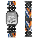 xDfind 中国結びナイロン虹色編み磁気バックルウォッチバンド、Apple Watch 42 / 44 / 45 / 46 / 49mm用、Apple Watch 38 / 40 / 41 / S11 42mm用