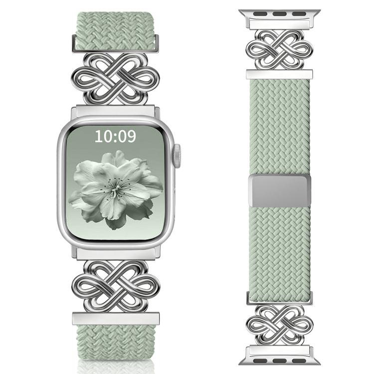 xDfind 中国結びナイロン虹色編み磁気バックルウォッチバンド、Apple Watch 42 / 44 / 45 / 46 / 49mm用、Apple Watch 38 / 40 / 41 / S11 42mm用