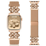 xDfind 中国結びナイロン虹色編み磁気バックルウォッチバンド、Apple Watch 42 / 44 / 45 / 46 / 49mm用、Apple Watch 38 / 40 / 41 / S11 42mm用