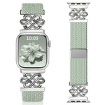 xDfind 中国結びナイロン虹色編み磁気バックルウォッチバンド、Apple Watch 42 / 44 / 45 / 46 / 49mm用、Apple Watch 38 / 40 / 41 / S11 42mm用