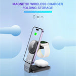 TOTU CW-1-W 3-in-1 磁気ワイヤレス充電ドック 電話 イヤホン 時計用、CW-1-W