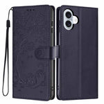 ツリーキャット型押しフリップヴィーガンレザーフォンケース、iPhone 17e / 16e用、iPhone 17 Pro Max用、iPhone 17 Pro用、iPhone 17用、iPhone Air用、iPhone 16 Pro Max用