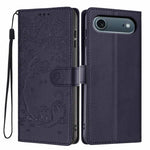 ツリーキャット型押しフリップヴィーガンレザーフォンケース、iPhone 17e / 16e用、iPhone 17 Pro Max用、iPhone 17 Pro用、iPhone 17用、iPhone Air用、iPhone 16 Pro Max用